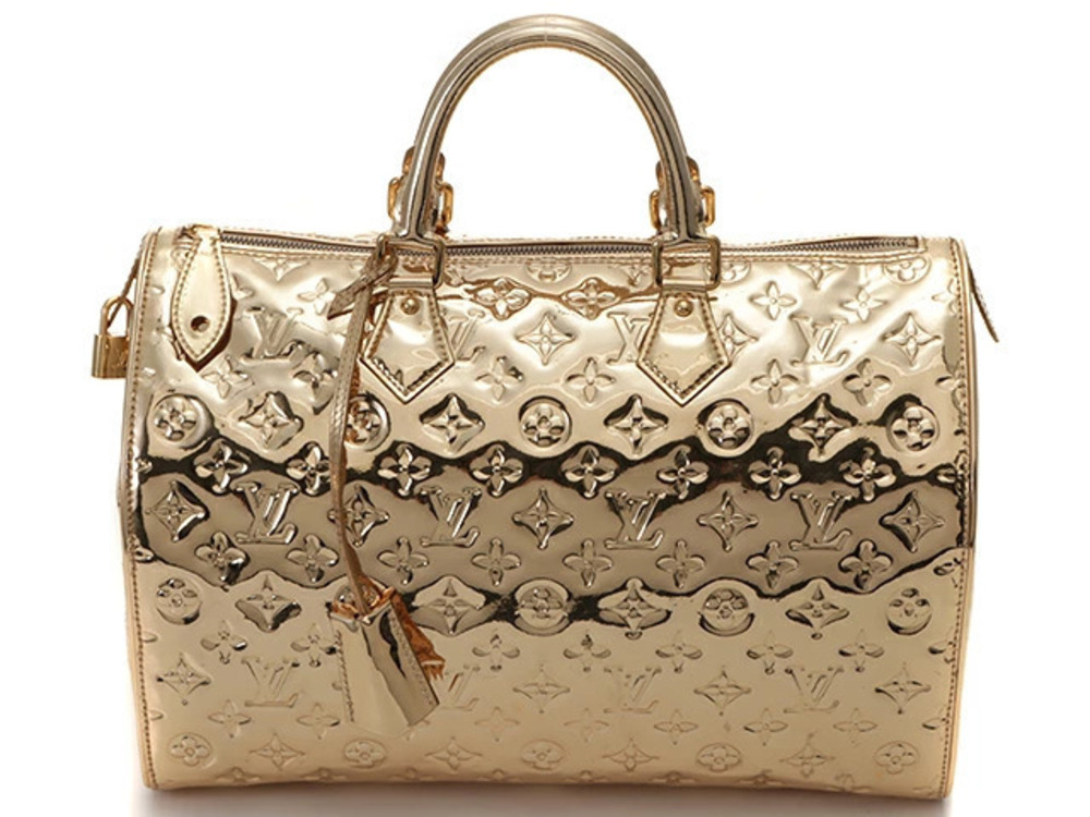 LOUIS VUITTON Handbag Speedy Monogram Miroir Dore SJ
